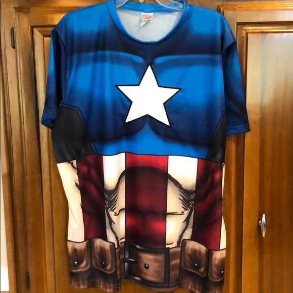 🇱🇷Awesome Captain America Shirt🇱🇷 - Picture 2 of 7